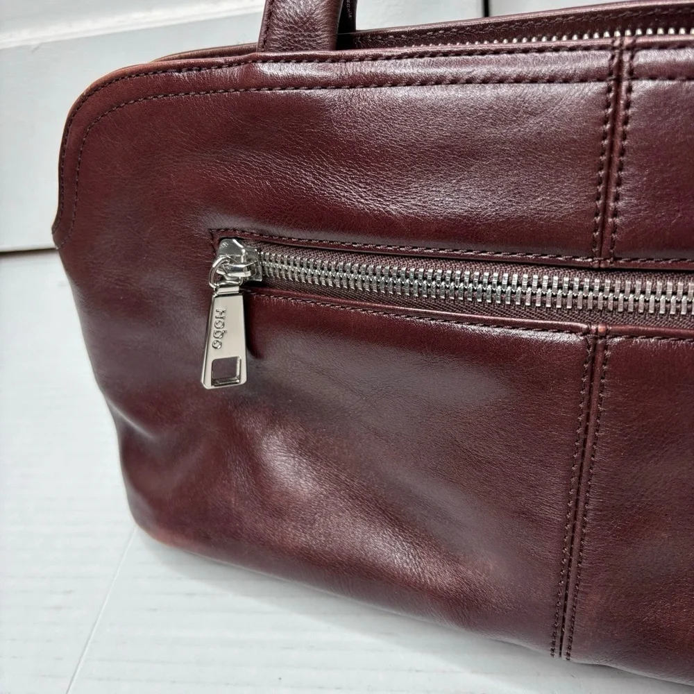 HOBO International Paulina Brown Distressed Leather Shoulder Bag